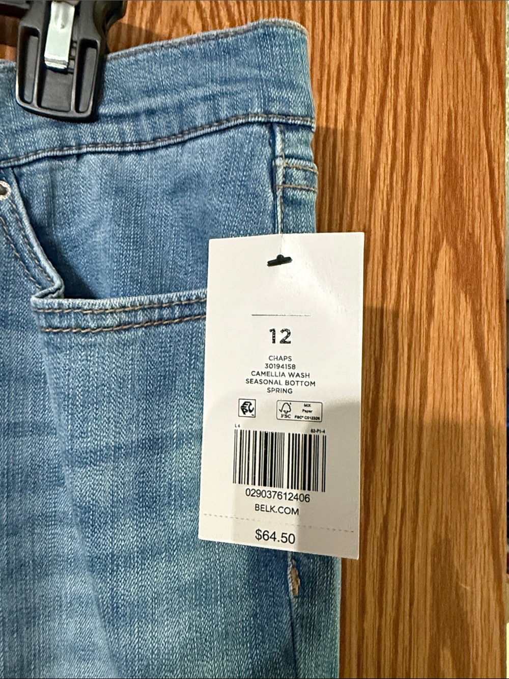 Chaps Medium Blue Capri Jeans - Picture 3 of 4